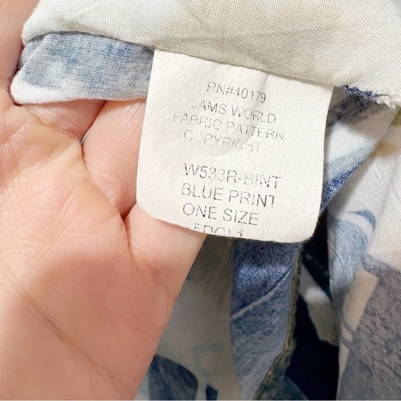 Jams World 60 Year Anniversary Kimono Jacket One Size Blue Abstract Art Hawaiian - Picture 8 of 14